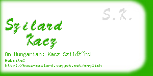 szilard kacz business card